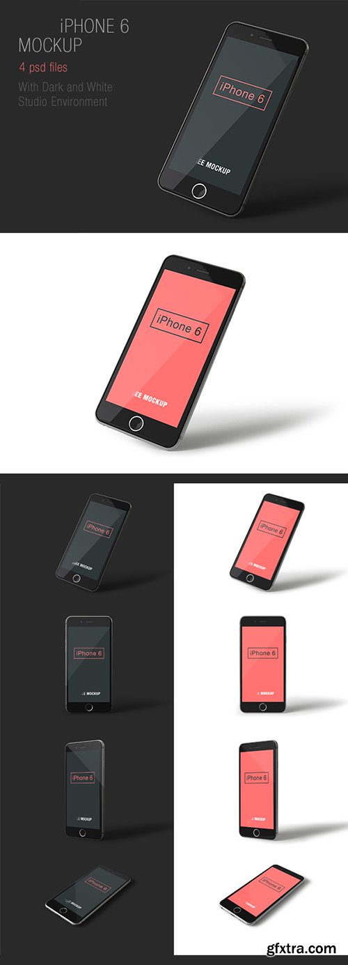 4 PSD Mock-Up's - iPhone 6 - 2015