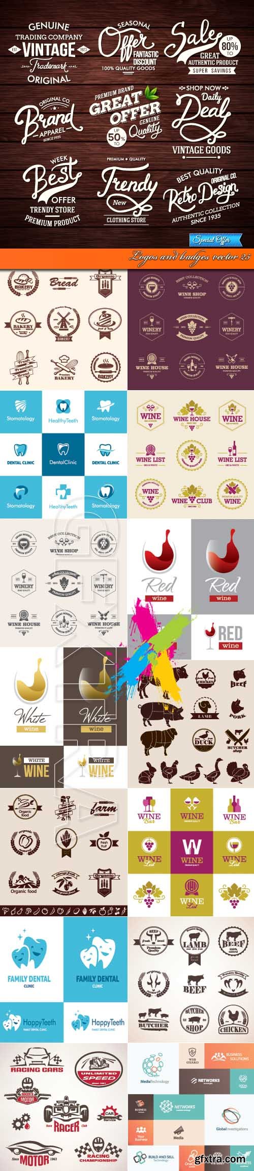 Logos and badges vector 25