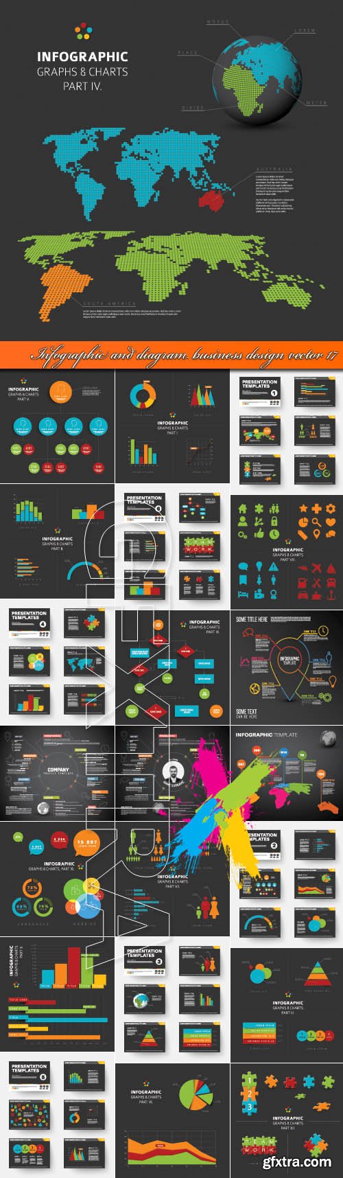 Infographic and diagram business design vector 17