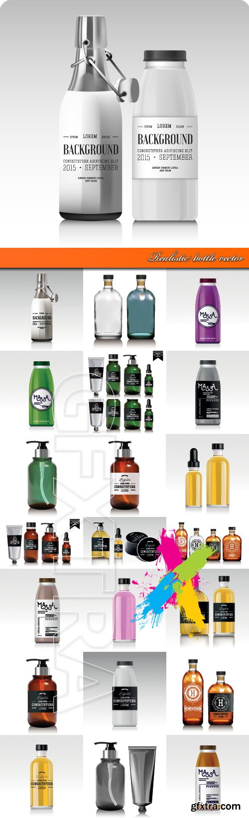 Realistic bottle vector