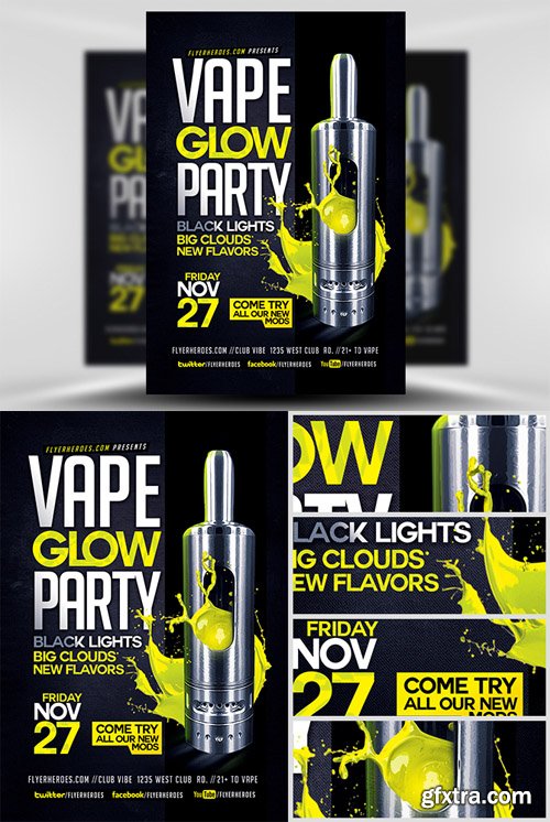 Vape Glow Flyer Template