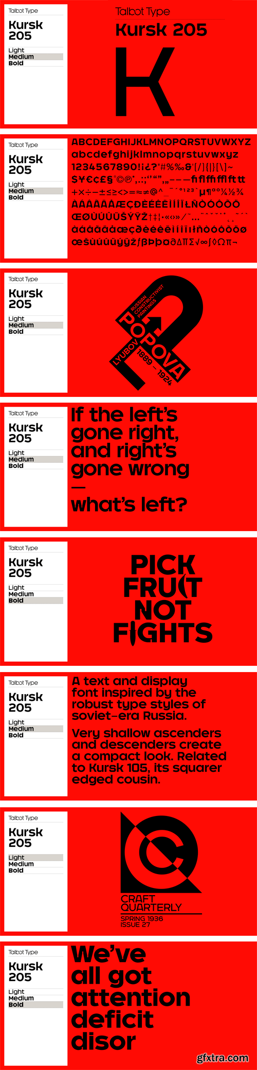 Kursk 205 Font Family