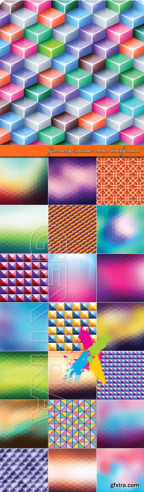 Geometry mosaic vector background