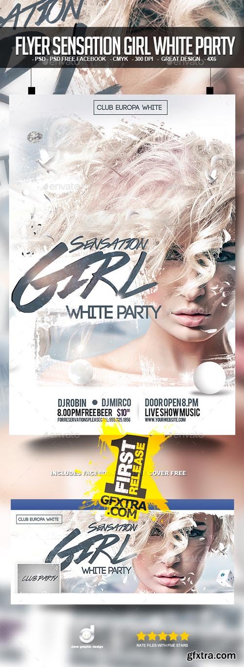 Flyer Sensation Girl White Party 12703322