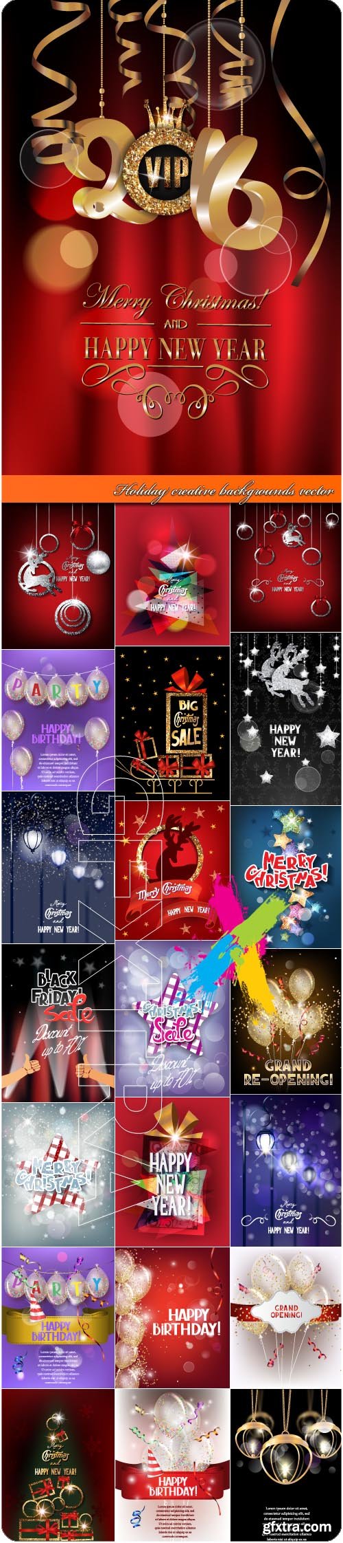 Holiday creative backgrounds vector