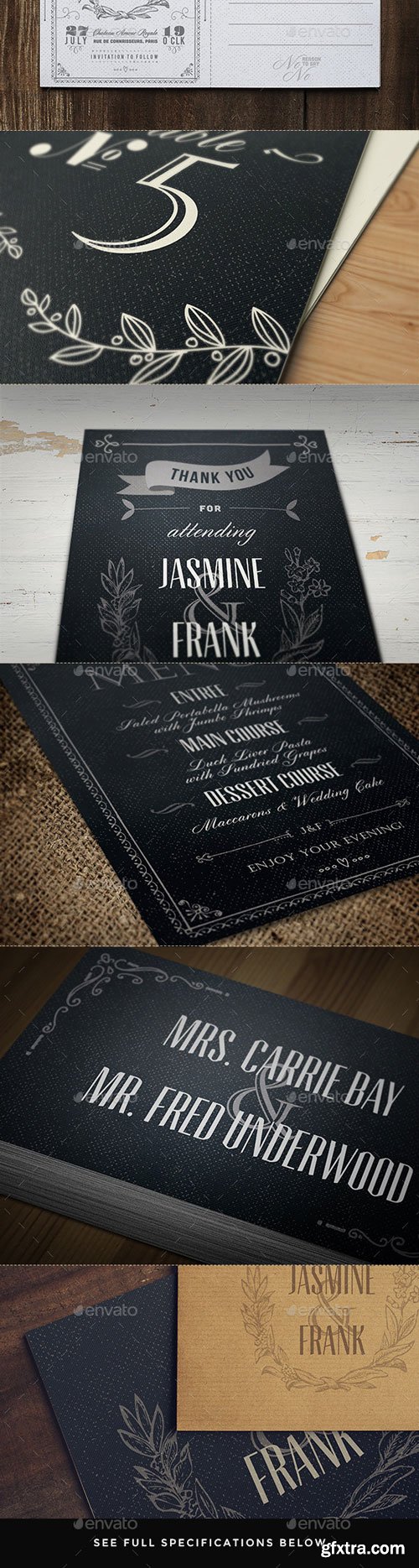 GraphicRiver - 7 Vintage Items - Wedding Pack - 10201277