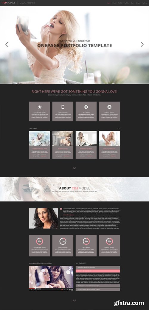 GT3Themes - TopModels One Page Bootstrap Template