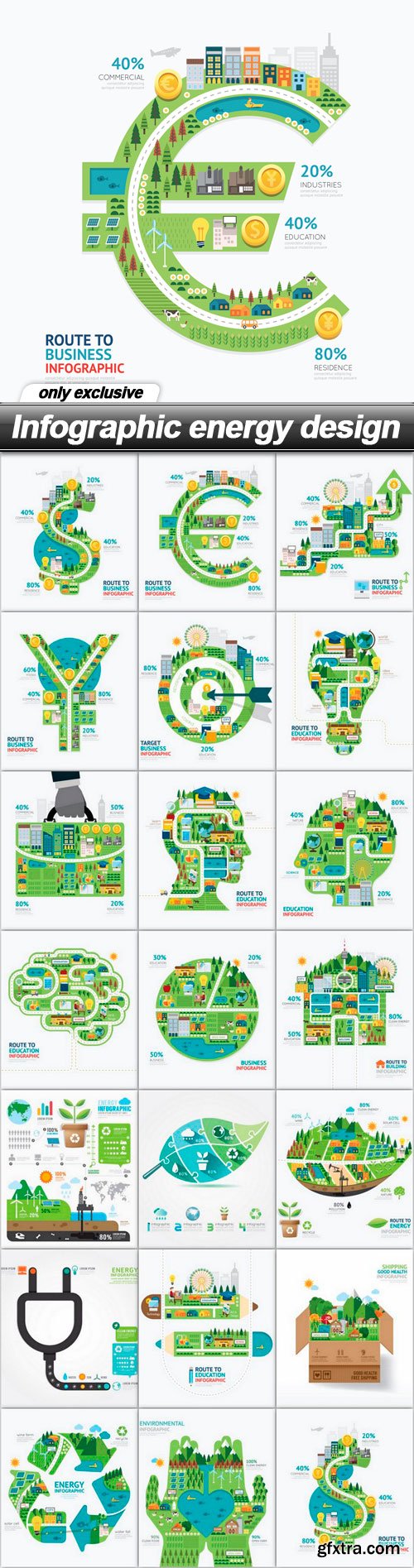 Infographic energy design - 20 EPS