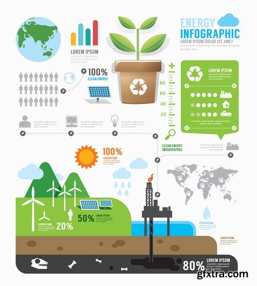 Infographic energy design - 20 EPS