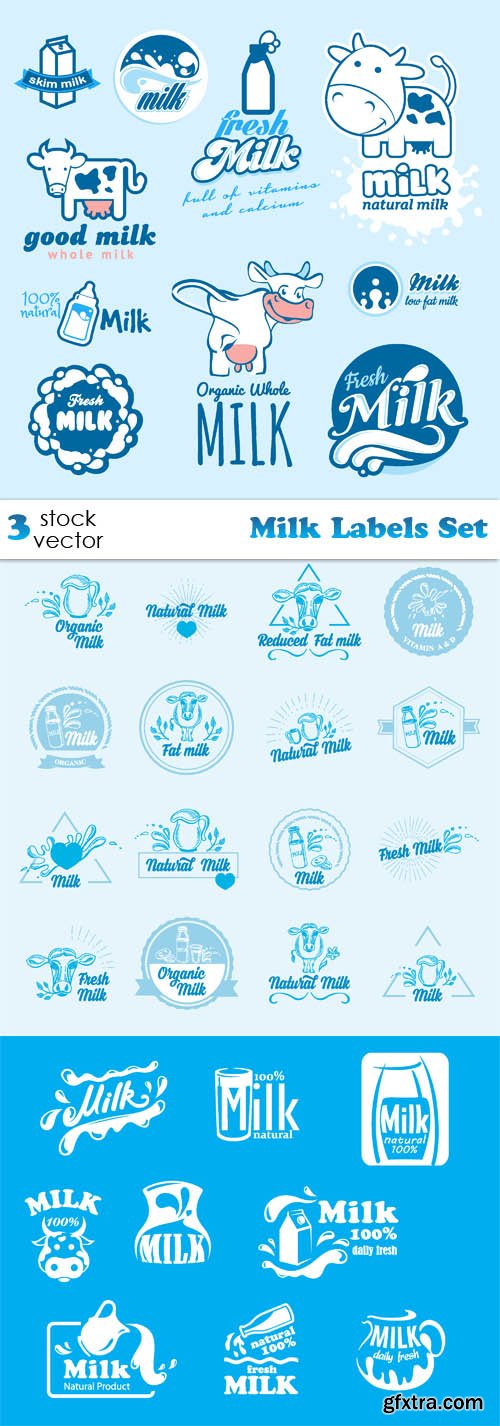 Vectors - Milk Labels Set