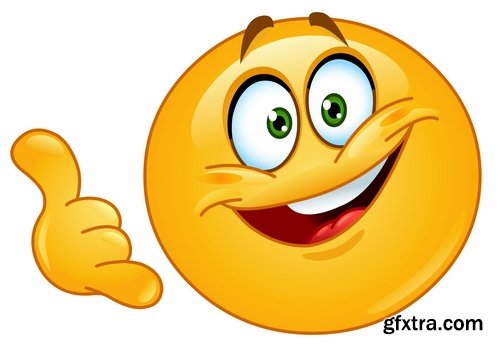 Collection of vector image smiley smile funny character balloon 25 EPS