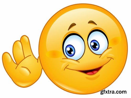 Collection of vector image smiley smile funny character balloon 25 EPS