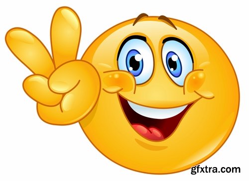 Collection of vector image smiley smile funny character balloon 25 EPS