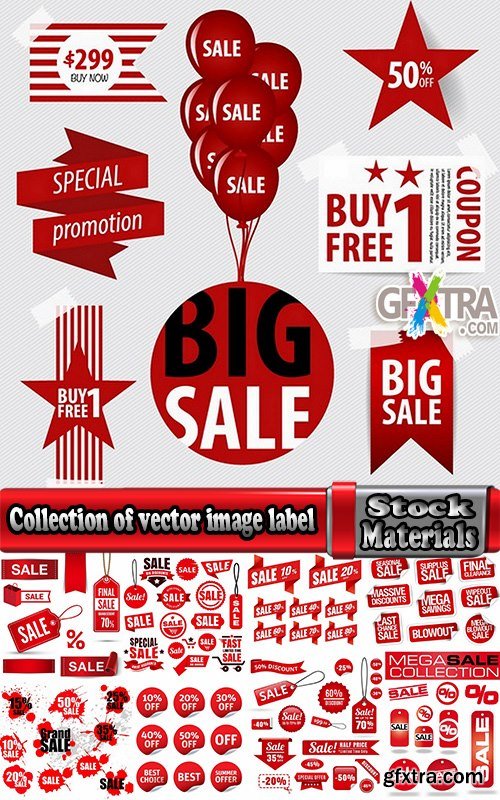 Collection of vector image label on various subjects #5-25 Eps