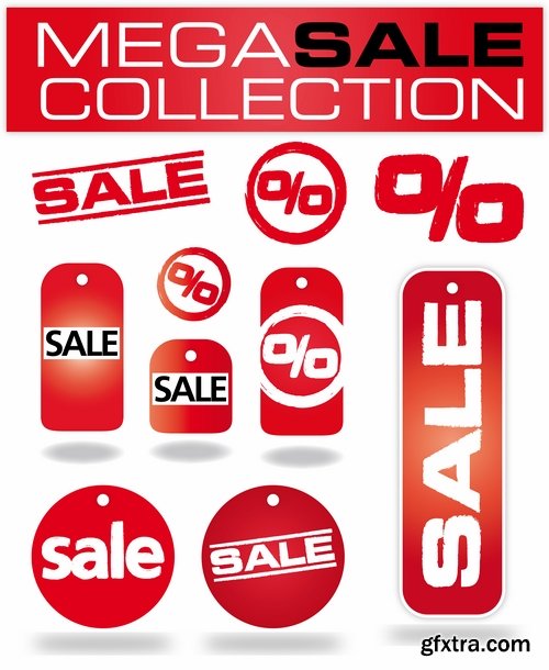 Collection of vector image label on various subjects #5-25 Eps