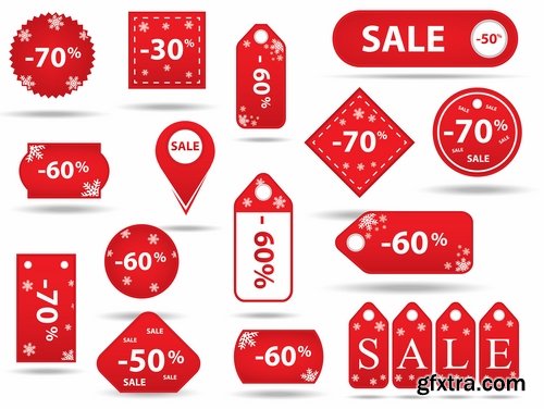 Collection of vector image label on various subjects #5-25 Eps