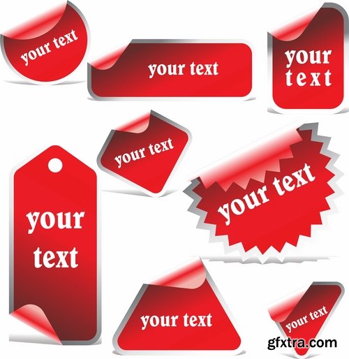 Collection of vector image label on various subjects #5-25 Eps