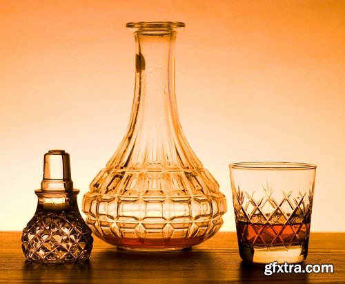 Collection of whiskey drink cup jar glass carafe 25 HQ Jpeg