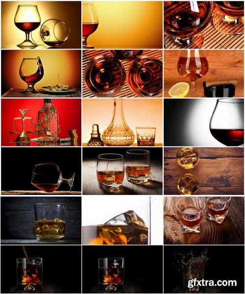 Collection of whiskey drink cup jar glass carafe 25 HQ Jpeg