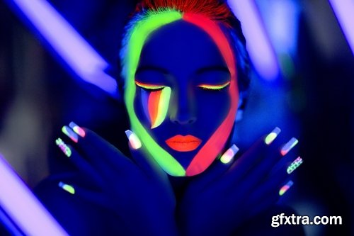 Collection girl woman in the ultraviolet UV radiation 25 HQ Jpeg