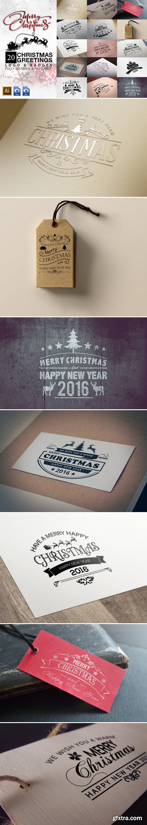 CM - Christmas Greetings Logo & Badges V2 424327