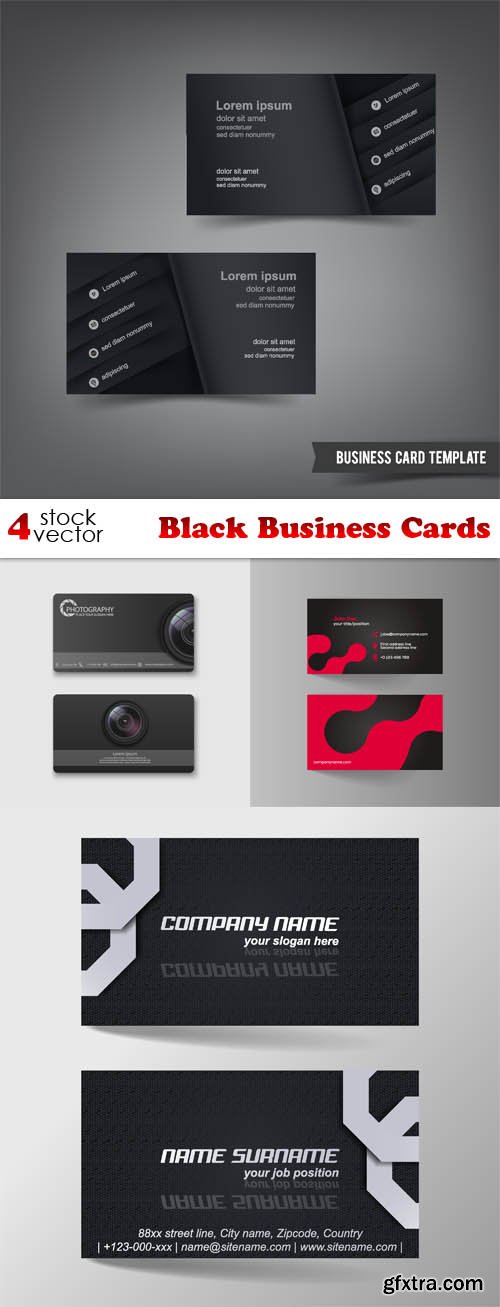 Vectors - Black Business Cards