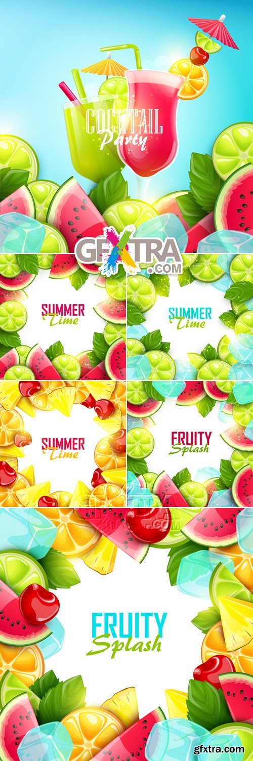 Fruits Frames Vector