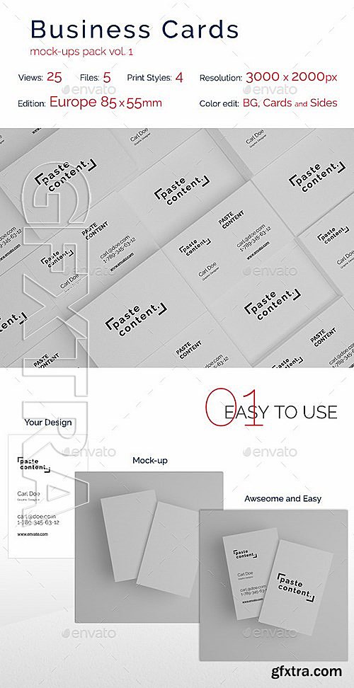 GraphicRiver - Business Cards Mock-ups Big Pack Vol1 12879123