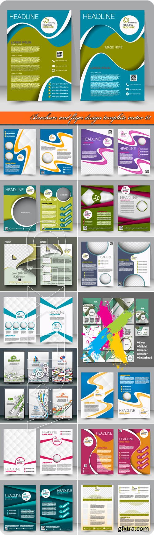 Brochure and flyer design template vector 65