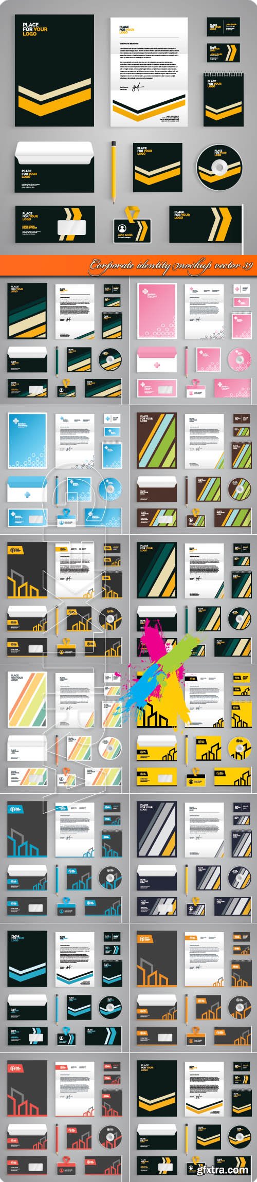 Corporate identity mockup vector 39