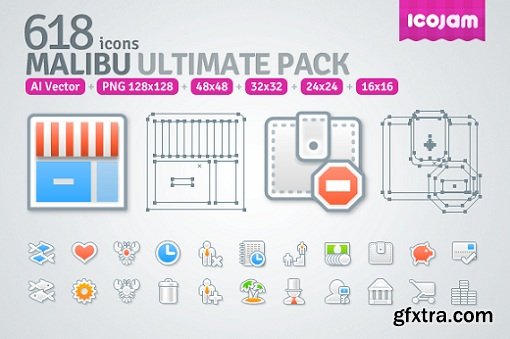 618 icons in Malibu Ultimate Pack