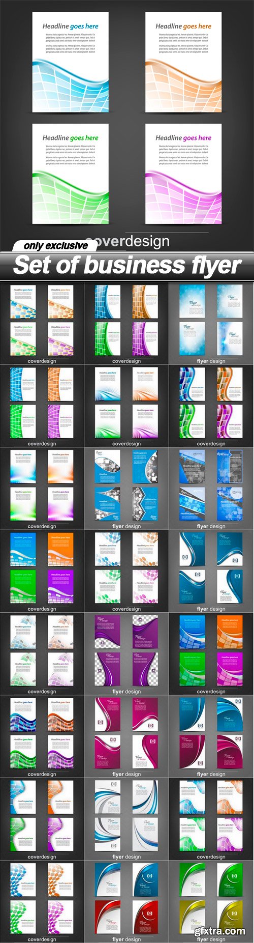 Set of business flyer - 25 EPS