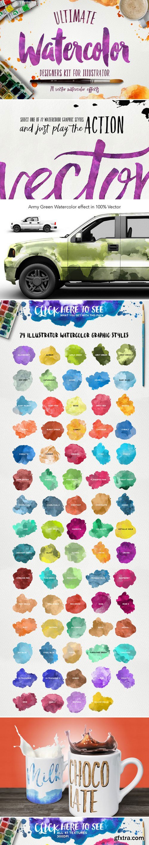 CM - Watercolor KIT for Illustrator 427120