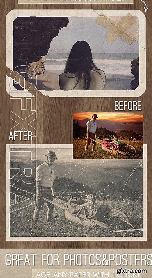 GraphicRiver - Old Photo with Torn Ripped Effect Photoshop Action 12406934