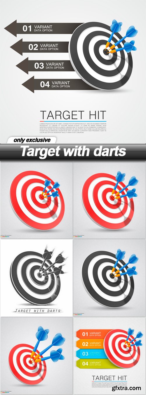 Target with darts - 7 EPS