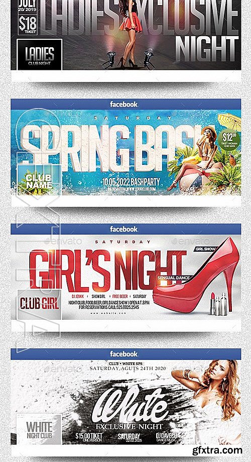 GraphicRiver - Facebook Club Party Bundle 1 13401480