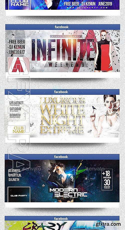 GraphicRiver - Facebook Club Party Bundle 1 13401480