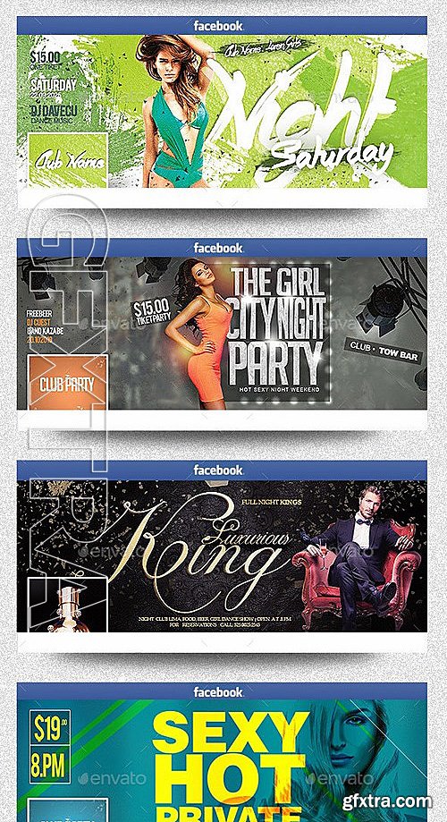 GraphicRiver - Facebook Club Party Bundle 1 13401480