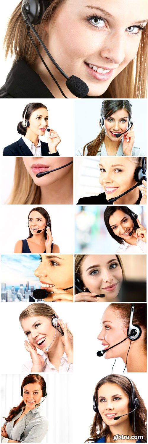 Operator, women at work - stock photos