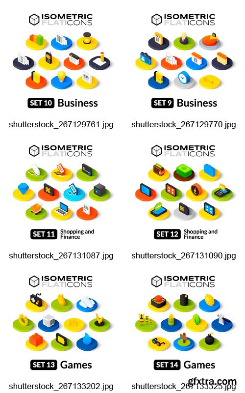 Amazing SS - Isometric Flat Icons, 25xEPS