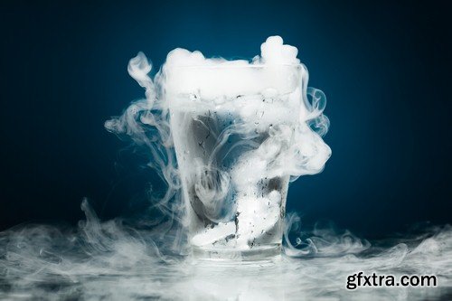 Glass of water with ice