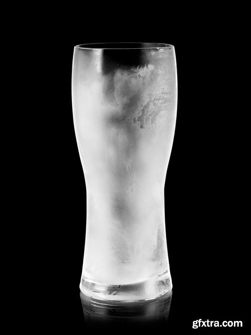 Glass of water with ice