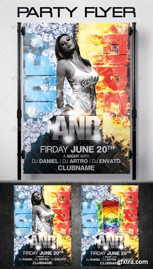 GraphicRiver - Ice And Fire Party Flyer - 4753873