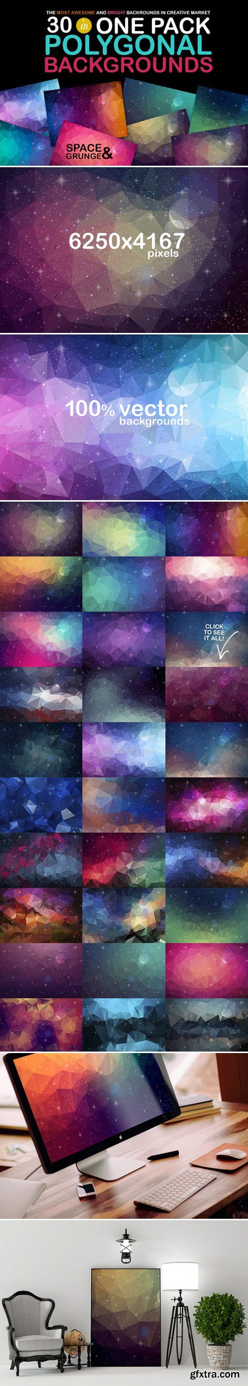 CM - Polygonal Space Backgrounds 430458