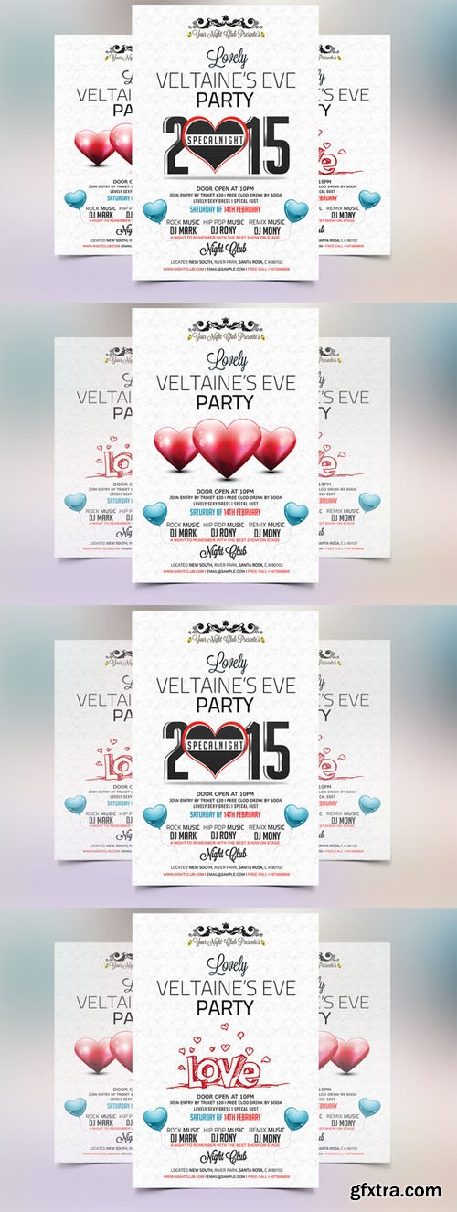 Valentines Eve 2015 Party Flyer - CM 173367