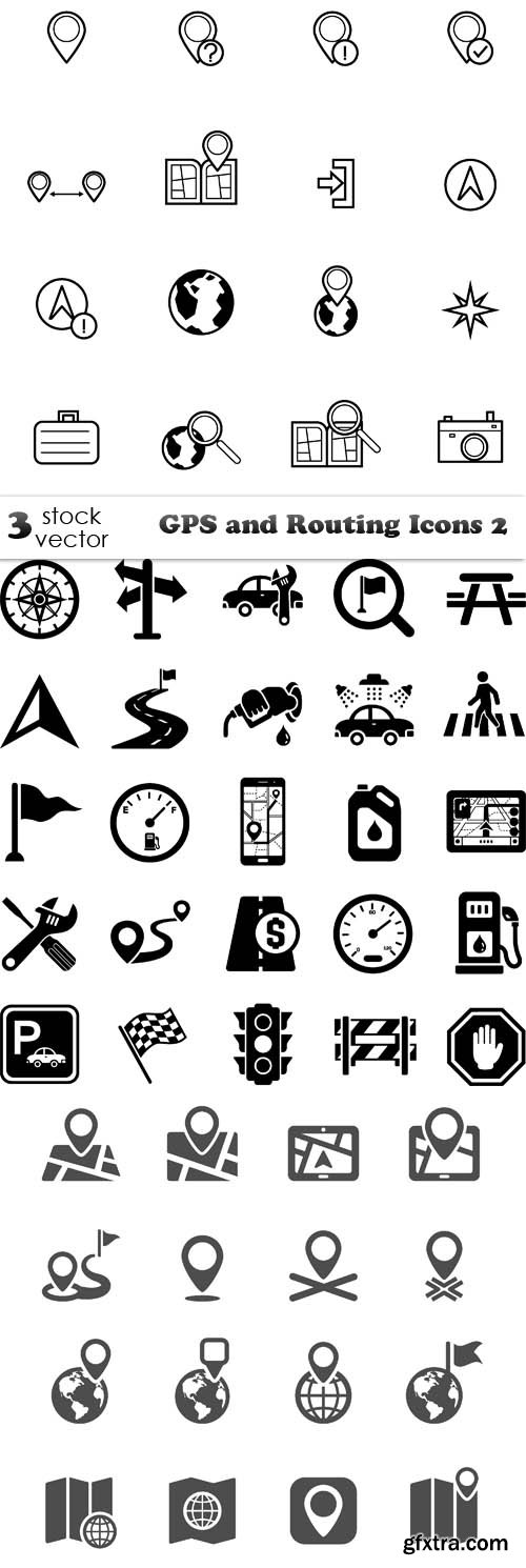 Vectors - GPS and Routing Icons 2