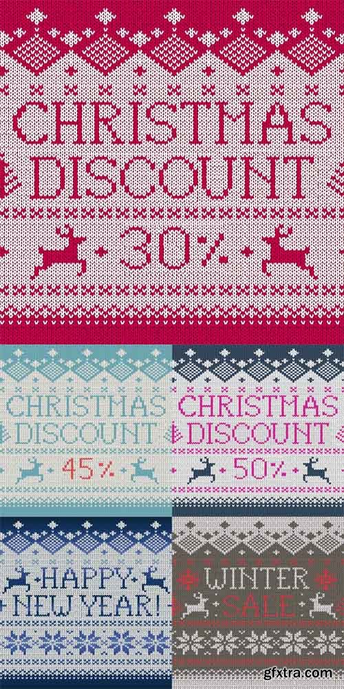 Christmas Seamless Knitted Discount Patterns Set 2