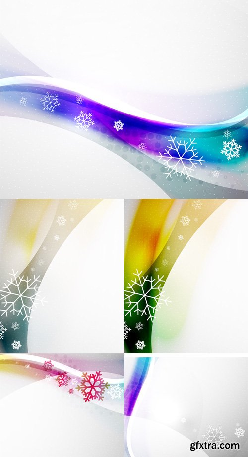 Christmas Blur Wave Vector Set