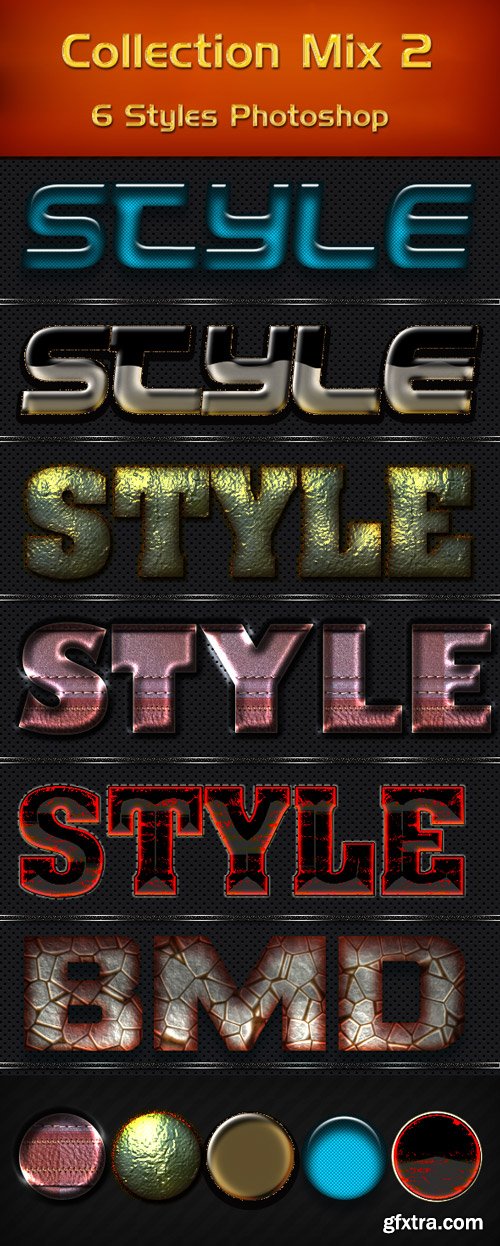 6 Styles for Photoshop - Collection Mix 2