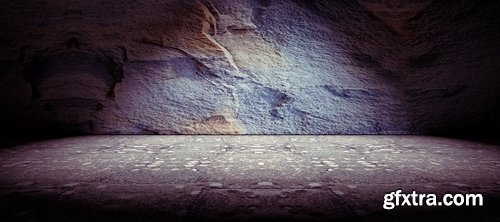 Background wall and concrete floor in the dark - 12 UHQ JPEG